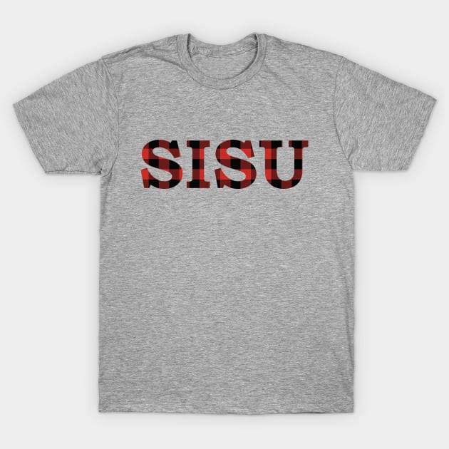 Upper Peninsula SISU Pride Flannel Design T-Shirt by DoctorWatsonDesigns